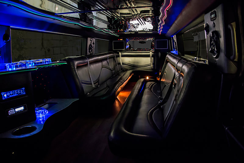 Wet bars on limo