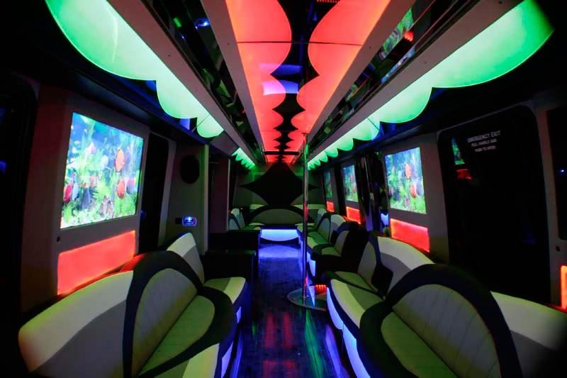 Party bus luxury interior